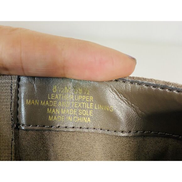 New Vince Camuto Neframes Brown Leather Suede Chunky Sole Side Zipper Bootie 8.5 - Picture 8 of 9